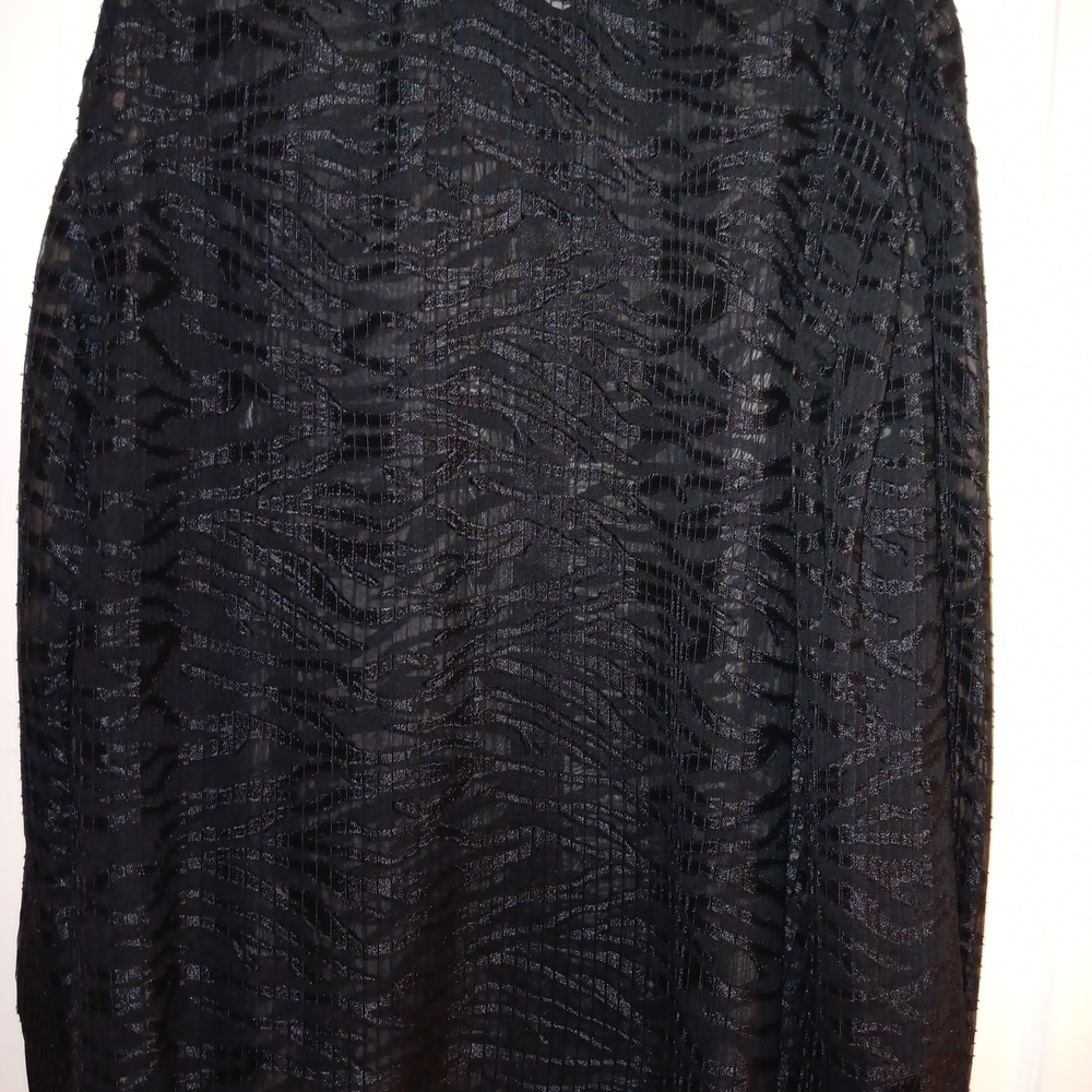 Rafaella Black Textured Leopard Blouse